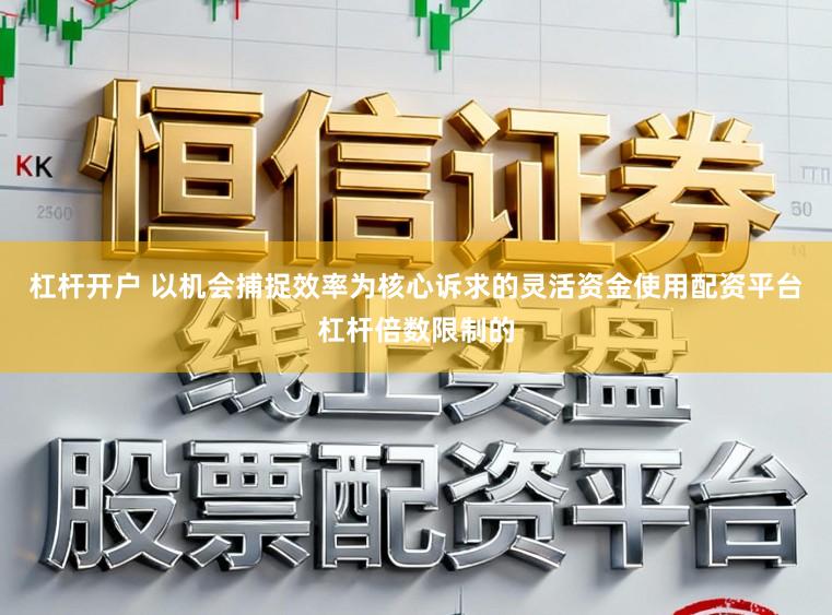 杠杆开户 以机会捕捉效率为核心诉求的灵活资金使用配资平台杠杆倍数限制的